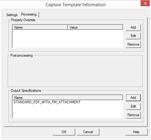 VFE Capture Template Information STANDARD_PDF_WITH_PM_ATTACHMENT